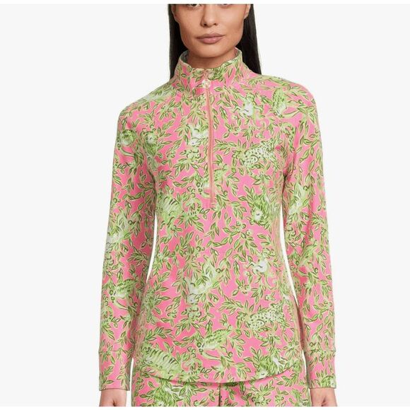NWT Lilly Pulitzer UPF 50+ Skipper Popover Rousseau Pink Mane Character Energy s - Picture 1 of 12